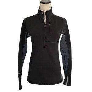 Eastern Mountain Sports POLARTEC Women's Black Gray Half Zip Fleece - Size S